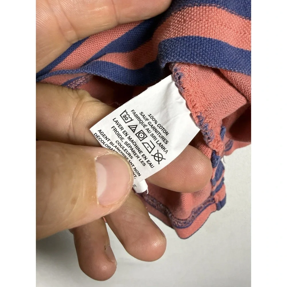 LL Bean Casco Bay Polo Shirt Men's XXL Stripe Freeport Maine Short Sleeve